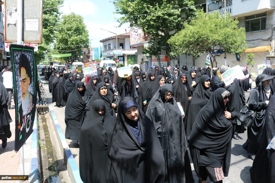 شرکت کارکنان و اساتید و دانشجویان آموزشکده پسران انزلی در راهپیمایی روز قدس 13