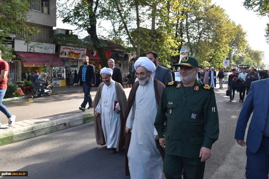 حضور پر شور دانشگاهیان  دانشگاه فنی و حرفه ای استان گیلان در راهپیمایی روز 13 آبان 14