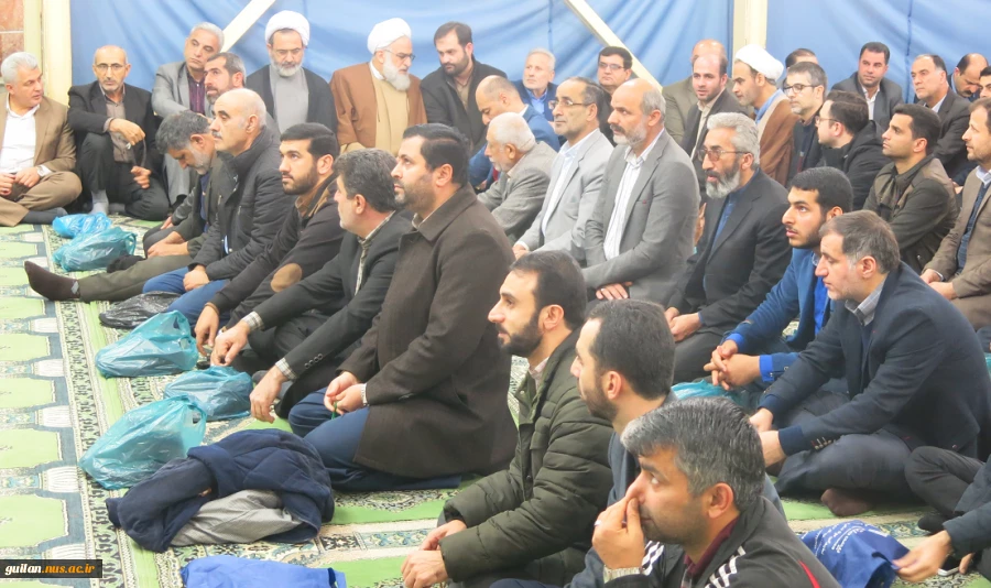 حضور ریاست، اساتید، کارکنان و دانشجویان دانشکده فنی و حرفه ای صومعه سرا، در مصلی شهرستان صومعه سرا  به مناسبت مراسم بزرگداشت 9دی (روز بصیرت ملی) 7