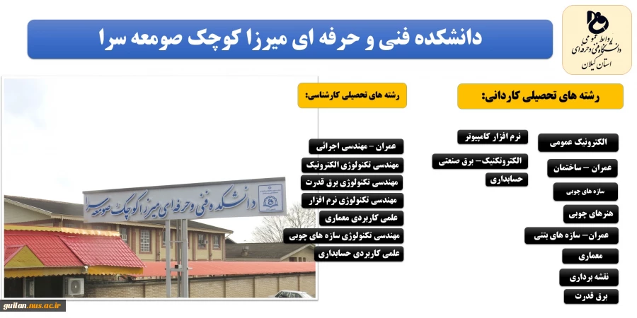 تمدید پذیرش دانشجو با سوابق تحصیلی و بدون کنکور تمامی رشته های مقاطع کاردانی و کارشناسی روزانه رایگان و شبانه در دانشکده و آموزشکده های استان گیلان تا 15 بهمن 98 4