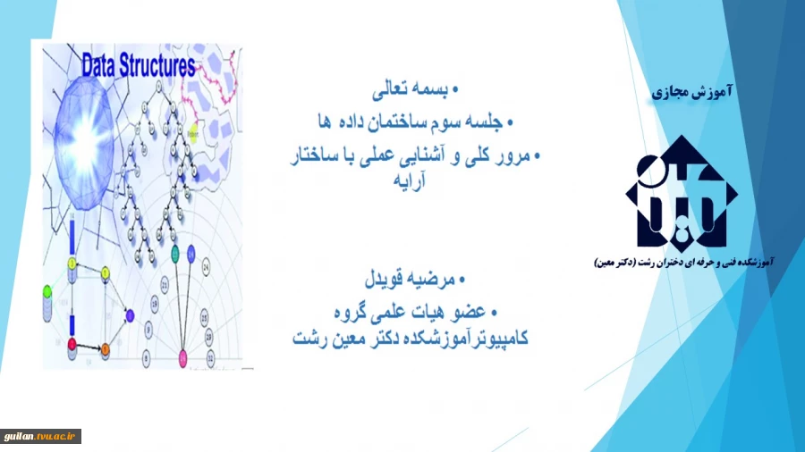 و احد درسی  - ساختمان داده ها    -جلسه دوم – مهندس قویدل – آموزشکده  دکتر معین رشت 2
