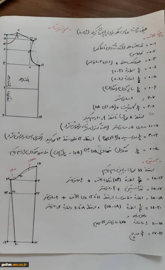 و احد درسی  -  اطراحی الگو و مدل سازی لباس راحتی و زیر -جلسه اول  –  سمیه علیزاده - آموزشکده دکتر معین رشت 4