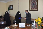جلسه معارفه سرپرست  آموزشکده دکتر معین رشت سر کار خانم طاهره خیرخواه صادق 5