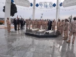 مراسم سالروز دوازده بهمن 1400 و گلزیزان مزار شهدای گمنام و رژه ناوگان نیروی دریایی بندر انزلی 4