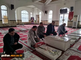 گلباران مزار شهدا با حضور سرپرست آموزشکده ملی ومهارت آستانه اشرفیه در یوم الله دهه فجر 4