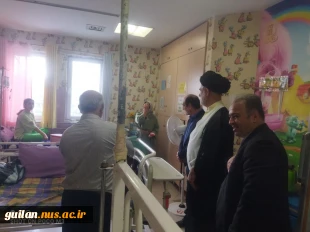 به مناسبت میلاد پیامبر اکرم(ص) و ولادت امام صادق(ع) عیادت رئیس استانی، روسا، معاونین، جمعی از کارکنان نماینده دفتر نهاد رهبری دانشگاه ملی مهارت استان گیلان از کودکان بخش خون بیمارستان ۱۷شهریور
 6