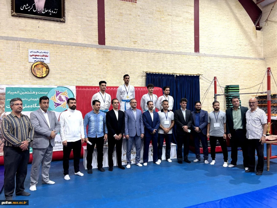 تیم سه نفره کاراته گیلان با 2 نقره و یک طلا مقام دوم تیمی مسابقات بیست و هشتمین المپیاد ورزشی دانشجویان پسر دانشگاه ملی مهارت را کسب کرد 7