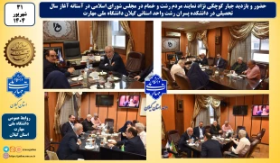 در آستانه آغاز سال تحصیلی:
بازدید جبار کوچکی نژاد نمایند مردم رشت و خمام در مجلس شورای اسلامی دانشکده پسران رشت واحد استانی گیلان دانشگاه ملی مهارت  2