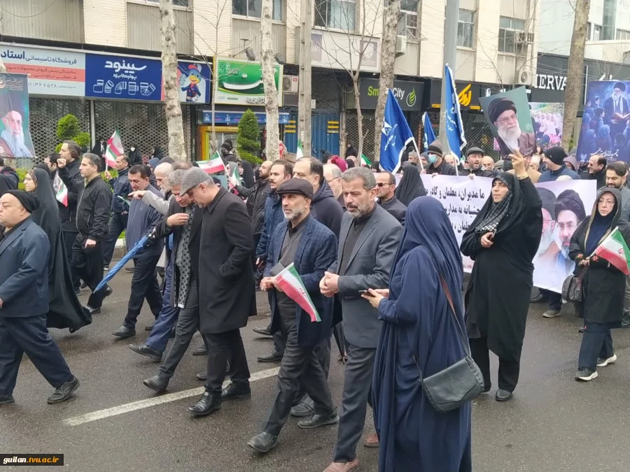 حماسه حضور دانشگاهیان دانشگاه ملی مهارت استان گیلان در راهپیمایی یوم الله روز قدس 3