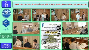 برگزاری مرحله ی داوری و اهدای جوایز برترین های مسابقه رشته معماری با عنوان «کروکی از فضای شهری» آموزشکده ملی مهارت شهید رجایی لاهیجان
 2