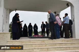 آیین غبارروبی یادمان شهید گمنام و اهتزاز پرچم جمهوری اسلامی ایران در دانشگاه ملی مهارت گیلان برگزار شد 3